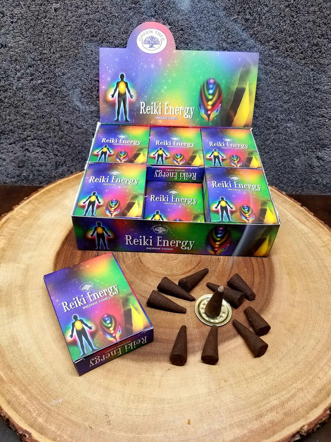 REIKI ENERGY Incense CONES Premium Incense From Green Tree 10 Cones per