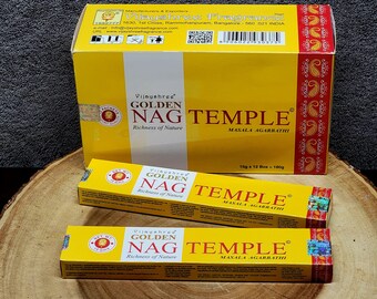 1 Box TEMPLE Incense Sticks --- 15 g (grams) --- By Vijayshree Golden Nag