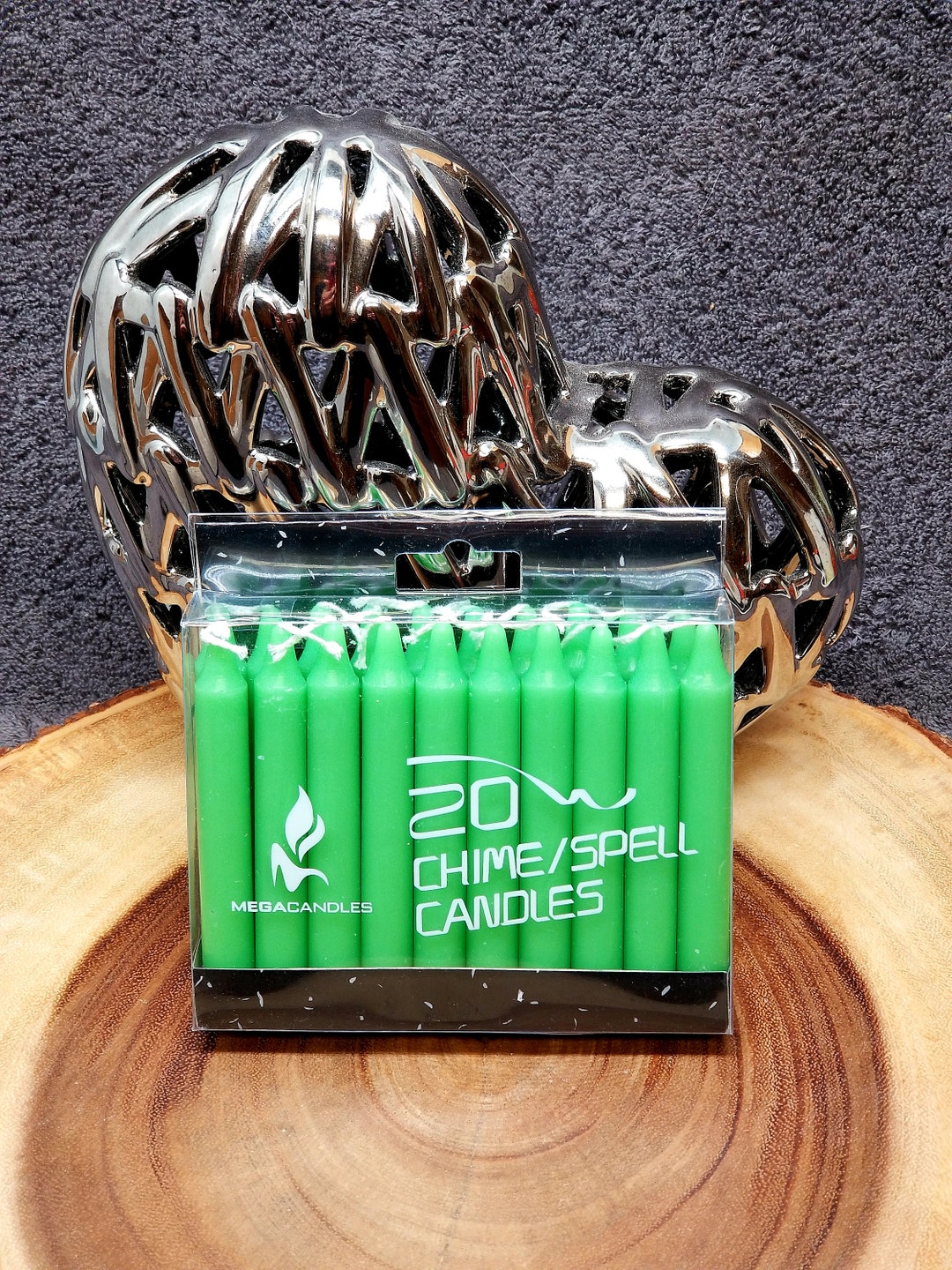Mini Chime Box of LIME GREEN Mini / Chime Candles --- 20 Mini / Chime Candles ...