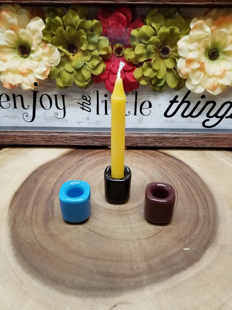CERAMIC HOLDERS for Chime / Mini Ritual Candles PICK Your Favorite Color 15 Colors Available chimeholder image 6
