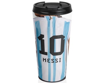 Mug de voyage en acier inoxydable - Argentine 10 Messi