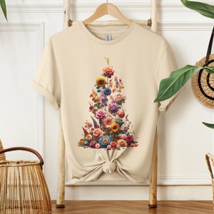 Niedliches Blumen-Shirt, Boho Blumen-Hemd, Blumen-T-Shirt, Cottagecore, niedliche Hemden, Pflanzen-Hemd, Blumen-Hemd, Geschenk für Frauen, Geschenk für sie