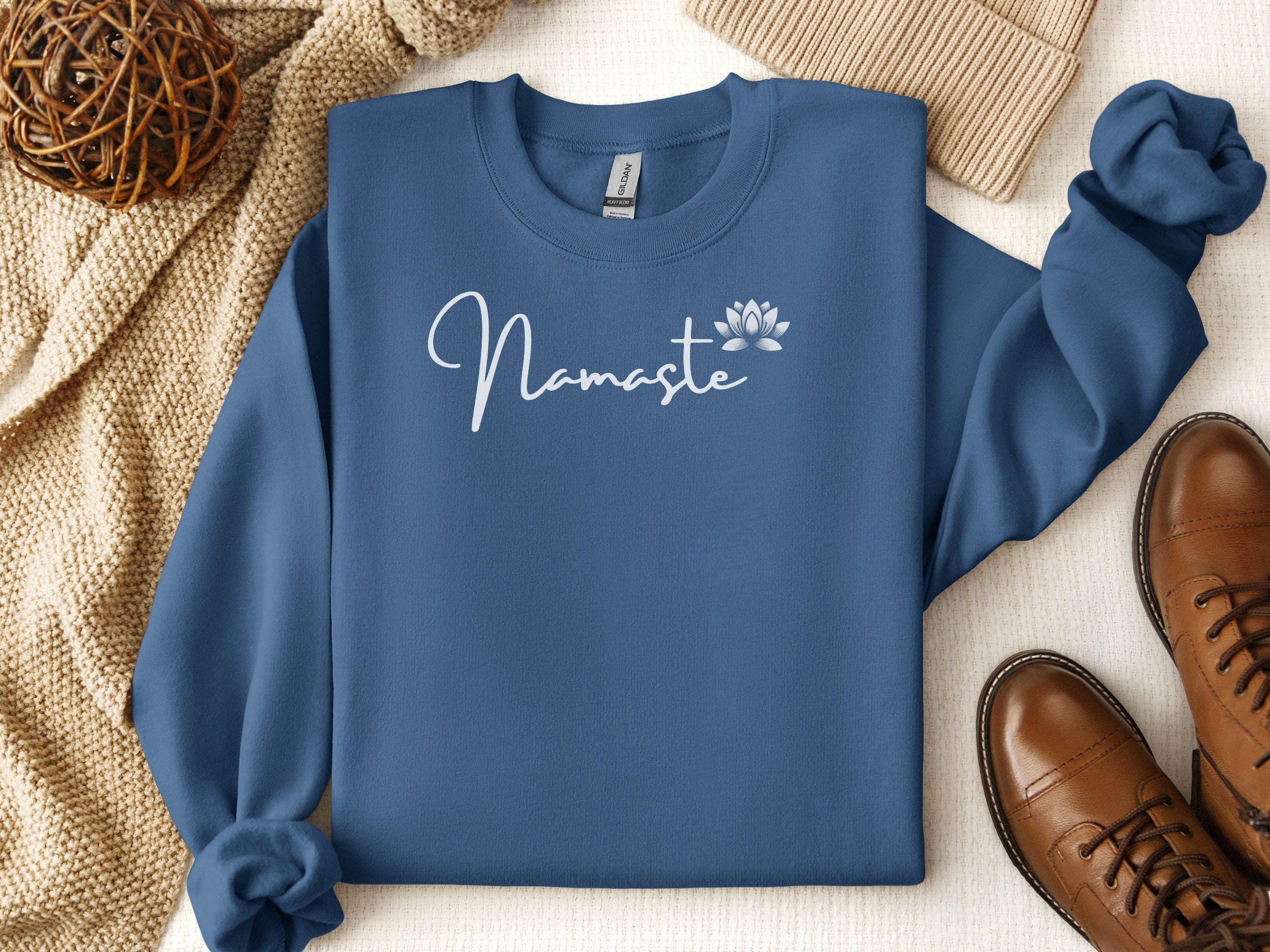 Namaste Sweatshirt | Lotus Yoga jumpe | Meditation Hoodie | meditating Jumper | Namaste Yoga Hoodie | Zen Buddhism Hoodie | Bestseller