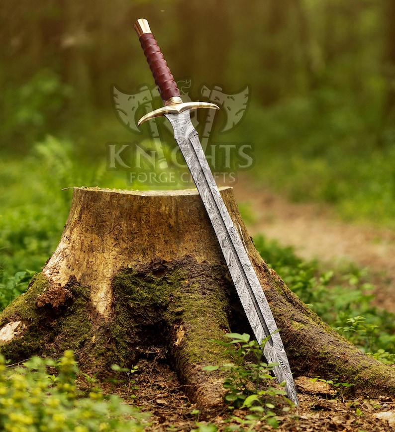 Damascus steel viking sword