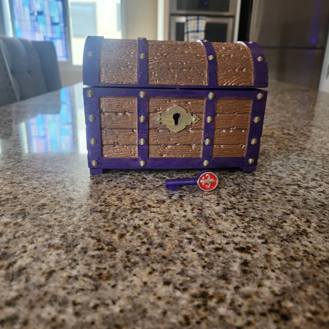 Real Wood Locking Treasure Chest Etsy