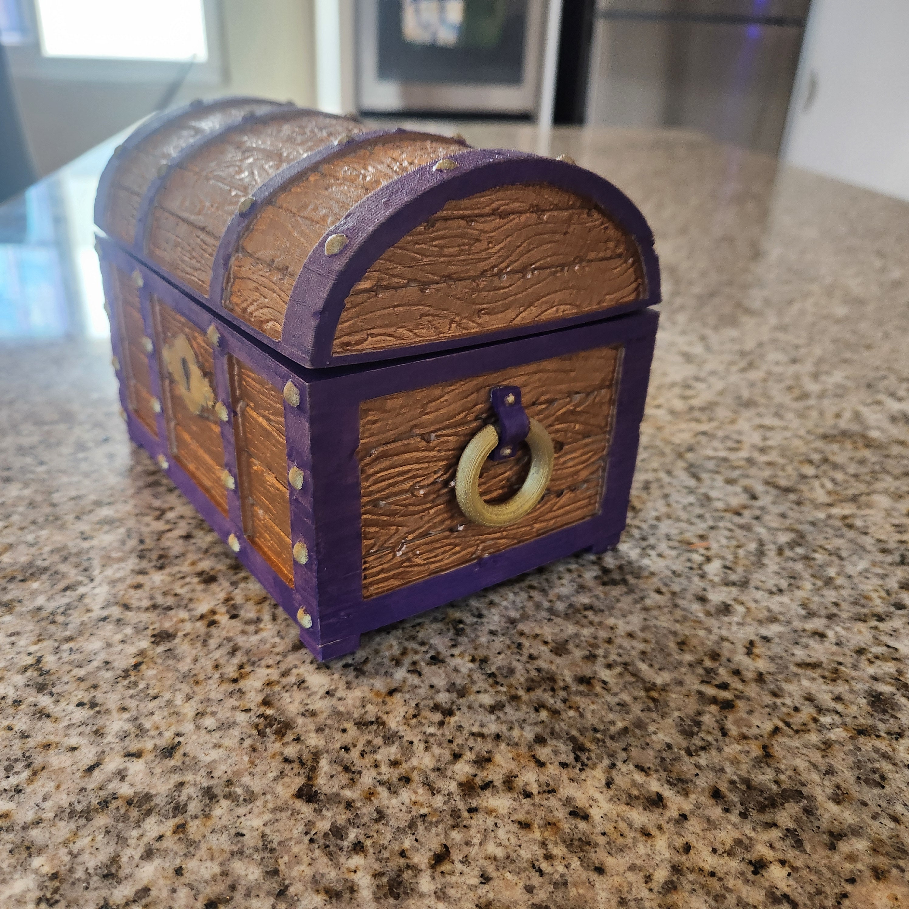 Real Wood Locking Treasure Chest Etsy
