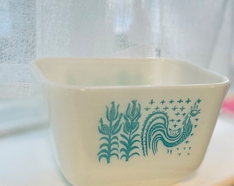 Vintage Pyrex Fridgie Butterprint Teal