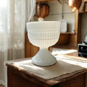 Vintage Milk Glass Compote, Planter, Catch All, Farmhouse, Cottage Core, Collectible Glass