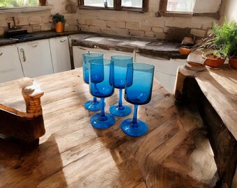 MCM Wine Glasses Aqua Blue- set of 2