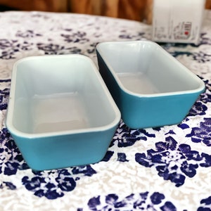 Vintage Pyrex Refrigerator Dish 502 Blue (1pc)