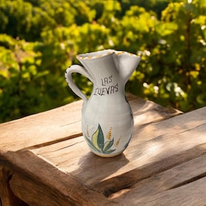Brocca per bere Toledo dalla Spagna, ceramica fatta a mano negli anni '70