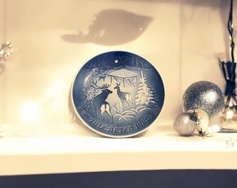 ヴィンテージ ロイヤルコペンハーゲン 猫柄プレート：クリスマスローズ