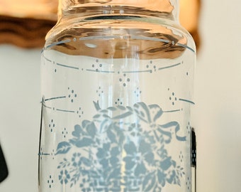 Vintage Pyrex Glass Carafe Country Cornflower (Blue)