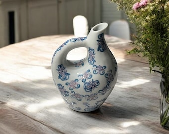 Vintage Chinoiserie Vase | Chinese Bud Vase | Hand Painted