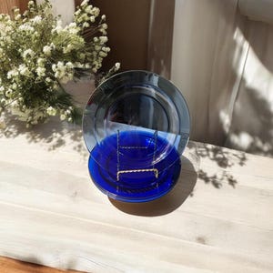 Cobalt Blue Arcoroc Dinner Plates | Made in France | Vintage Cobalt Arcoroc