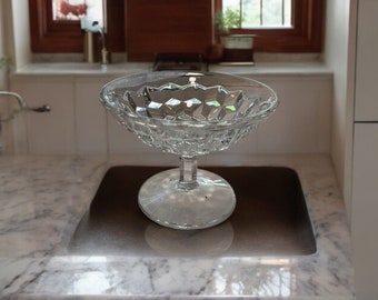 Fostoria Glass 1950s Set of 2 Flared Low Sherbet stem 5 oz Clear Crystal