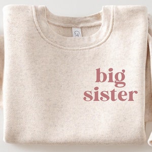 Sweat-shirt grande soeur pour tout-petit, chemise de faire-part de naissance, cadeau grande soeur, sweat-shirt grande soeur, sweat-shirt pour tout-petit, chemise grande soeur