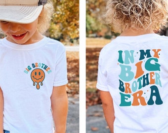 In My Big Brother Era Shirt, Big Brother Gift, Big Brother Shirt, Cute Kids Shirt, Birthday Girl Shirt, Birth Announcement, Big Bro Shirt