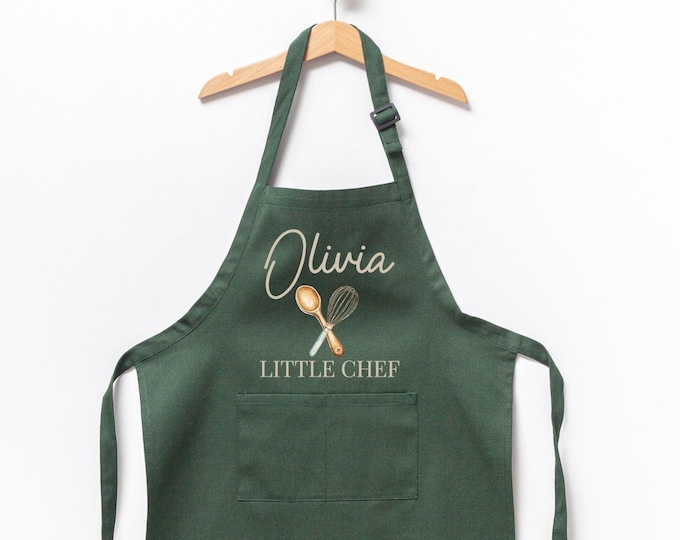 Personalized Kids Apron, Toddler Apron, Customized Apron, Little Chef, Cooking Apron, Kids Apron, Kitchen Apron, Custom Apron, Child Aprons
