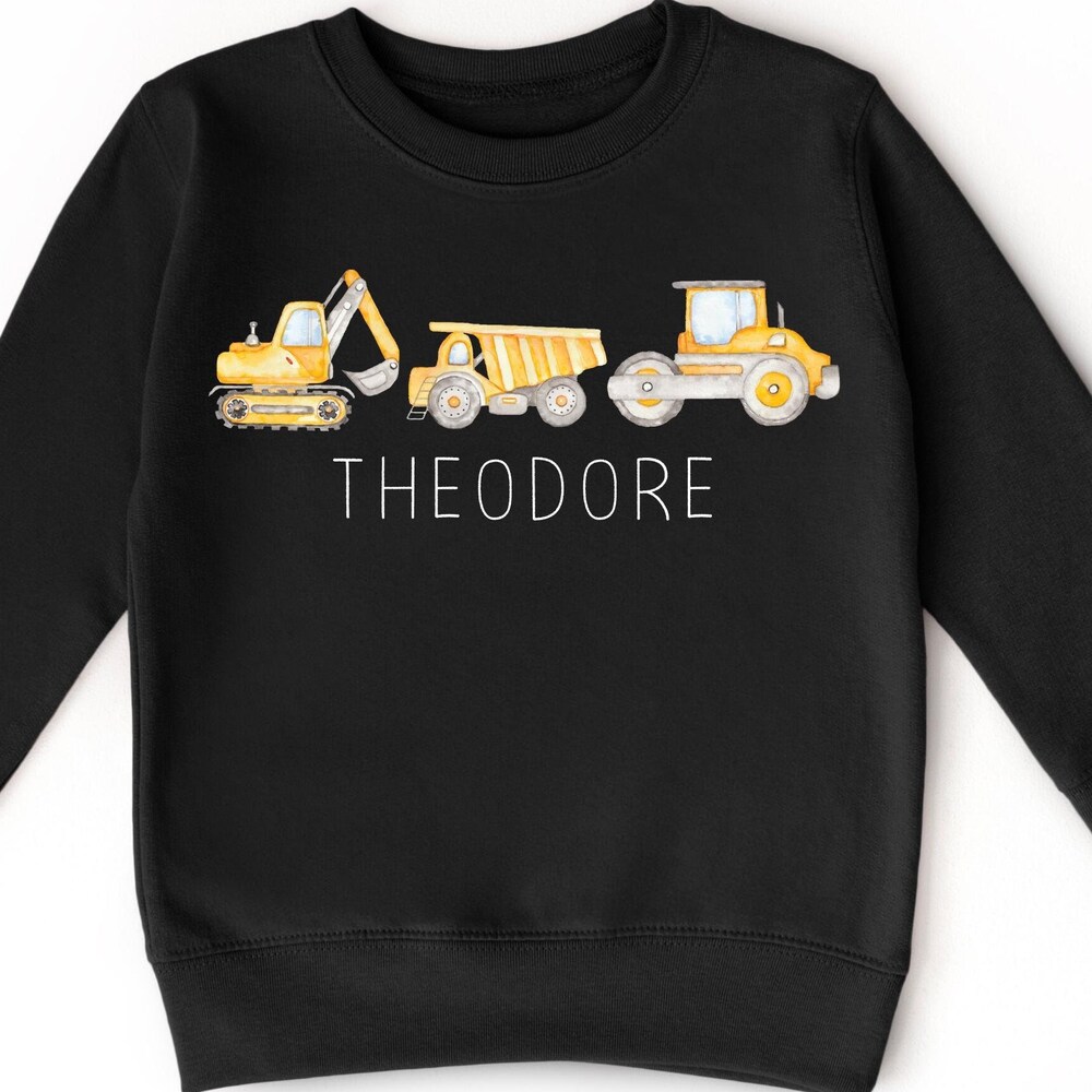 Personalized Kids Sweatshirt | Construction Kids Sweatshirt | Toddler Sweatshirt | Kids Birthday Gift | Kids Sweatshirt | Equipment Sweatshirt | Amitytees