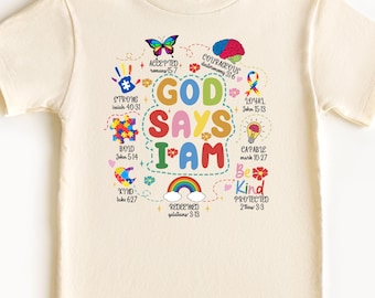 Gott sagt, ich bin Autismus Shirt, Autismus Bewusstsein Shirt, Autismus Kinder Shirt, christlicher Autismus Shirt, Autismus Tag Shirt, Autismus Mutter, Autismus Lehrer