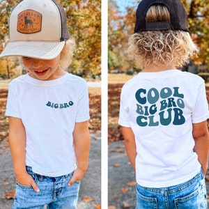 Camisa Cool Big Bro Club, Camisa Big Bro, Regalo de Gran Hermano, Regalo de Nueva Mamá, Anuncio de Nacimiento, Camisa de Hermano, Camisa de Hermano, Camisa de Gran Hermano