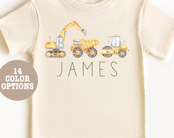 Personalized Construction Shirt, Equipment Shirt, Truck Kids Shirt, Dump Truck Shirt, Toddler Shirt, Boys Shirt, Construction Kids Shirt