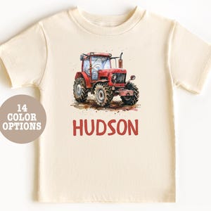 Chemise enfant tracteur personnalisée, chemise enfant fermier, chemise enfant amateur de tracteur, chemise enfant anniversaire enfant, chemises enfant naturel, chemises tracteur agricole