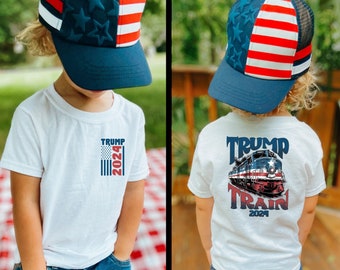 Camisa Trump Train, Trump 2024, Camisas Trump, Camisa Infantil, Trump, Camisa Presidente Trump, Camisa MAGA, Take America Back, Camisas Patrióticas Trump