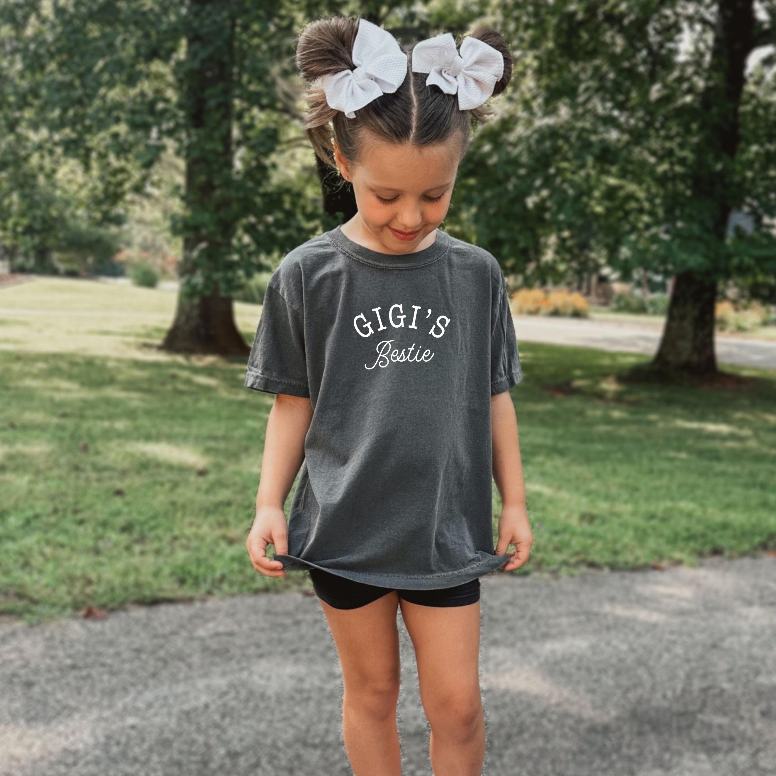 Comfort Colors® Kids Shirt, Comfort Colors®, Toddler Grandparent Gift, Gigi's Bestie, Gift from Grandma, Gigi Shirt for Kids, Grandkid Tee