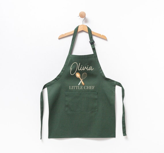 Personalized Kids Apron, Toddler Apron, Customized Apron, Little Chef, Cooking Apron, Kids Apron, Kitchen Apron, Custom Apron, Child Aprons