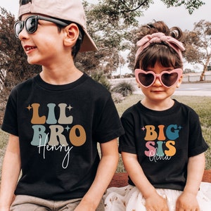 Funny Sibling Gift For Little Brother Shirt Lil Sister Gift T-Shirt Funny Sibling Gift For Little Brother Shirt Lil Sister Gift T-Shirt