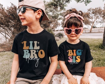 Personalized Sibling Shirts, Big Brother-Lil Brother Shirts, Big Sister- Lil Sister Shirts, Custom Matching Family Shirts, Sister Gifts