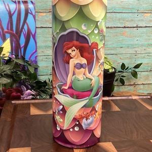 Pretty The Little Mermaid Tumbler 20 oz, Beautiful Ariel Princess Mermaid Tumbler