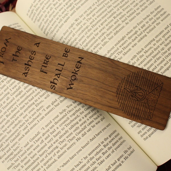 Wooden Bookmark, engraved wooden bookmark, Lord of the Rings quote, fantasy bookmark, Tolkien quote bookmark, gift for book lovers
