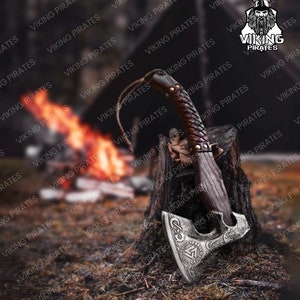 Custom Gift Hand Forged Carbon Steel VIKING AXE, Ragnar Axe, Wedding Gift,Axes, Best Birthday, Anniversary, Christmas Gift For Him, Larp axe
