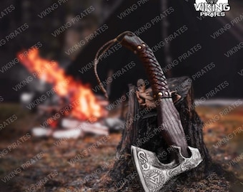 Custom Gift Hand Forged Carbon Steel VIKING AXE, Ragnar Axe, Wedding Gift,Axes, Best Birthday, Anniversary, Christmas Gift For Him, Larp axe