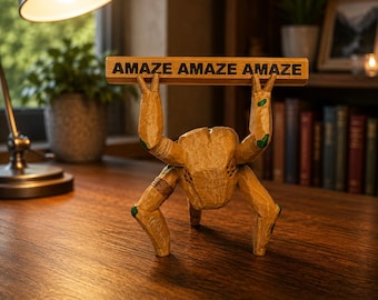 Project Hail Mary Rocky Figure, Rocky Inspired Figurine With Quote Signs, Project Hail Mary Desk Decor, Sci Fi Book Fan Gift, Rocky Figurine
