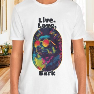 Chihuahua T-shirt | Dog shirt, funny dog shirt, animal lover cotton tee, live, love, bark