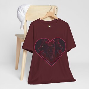 Cerberus heart tshirt | Greek mythology cotton tee