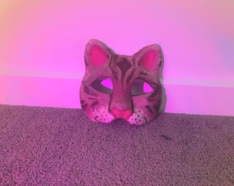 Brown tabby cat mask