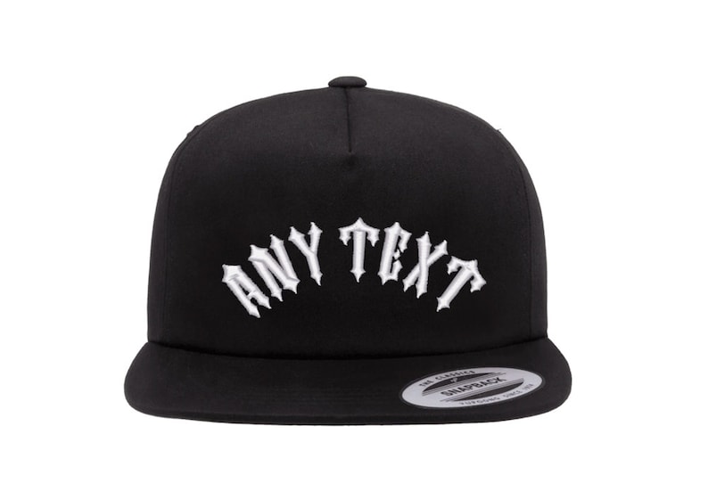 Personalised Trapstar Font Style Embroidered Snapback Cap image 1