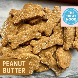 Dog Treats - 16oz Peanut Butter Bites, All-Natural Wheat-Free, Handmade in Small Batches