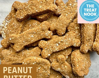 Dog Treats - 16oz Peanut Butter Bites, All-Natural Wheat-Free, Handmade in Small Batches
