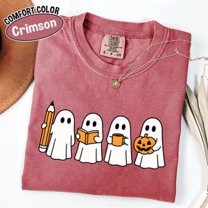 Halloween Teacher Shirt Comfort Colors, Spooky Teacher Shirts, Halloween Gift for Teacher, Fall Autumn Teacher Shirt, Ghost Teacher T-shirts bild 4
