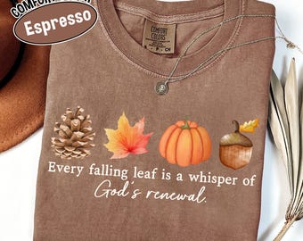 Comfort Colors Fall Christian Shirt: Bible Verse Autumn Tee