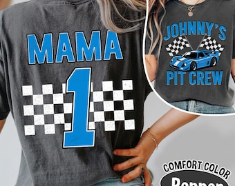 Comfort Colors® Race Car Birthday Family Matching Shirt, Two Fast Birthday Shirt, Fast One Birthday, Pit Crew Mama Dada, 2 Fast Boy Birthday