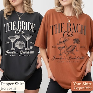 The Bach Club Comfort Colors Custom Bachelorette Party T-Shirt - Unisex Cotton Tee, Personalized Design Options