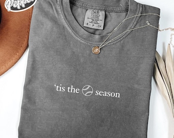Comfort Colors Baseball Shirt – “Tis the Season” Game Day Graphic Tee