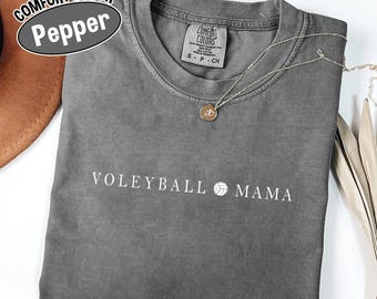 Comfort Colors® Women's Volleyball Mama Tshirt For Game Day, Volleyball Mom T-Shirt, Volleyball Tee For Mother's Day Gift, Sports Mom Shirt